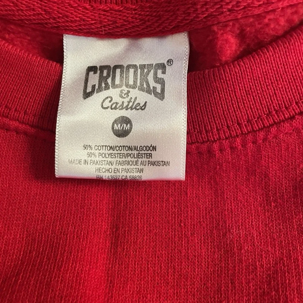 Crooks & Castles Death‎ Row Records Crew Pullover Sweatshirt Medium Red